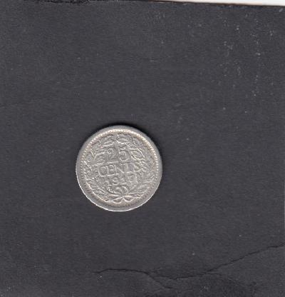 Beschrijving: 25 Cent WILHELMINA  